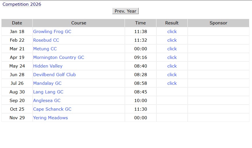 rsgc comp schedule 2026