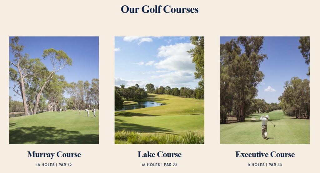 yarrawonga golf club resort golf courses